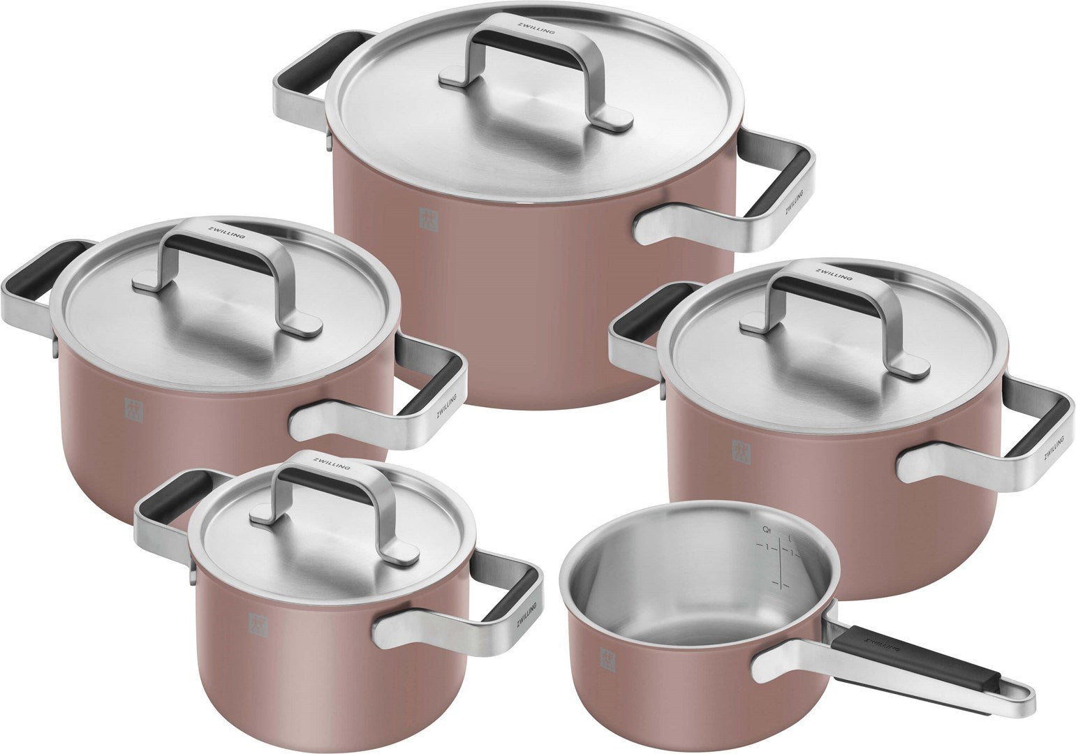 ZWILLING PURE Set of 5 Pots Pink