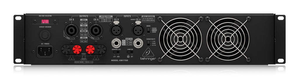 Behringer KM1700 Power Amplifier - 2x800W 4 Ohms - Black