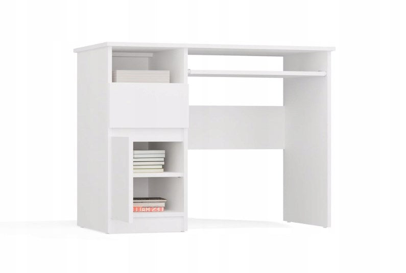 Topeshop PORTO Left Desk White with Drawer and Shelf