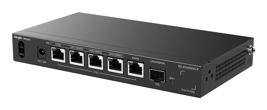 Ruijie Networks RG-EG406XS-P Wired Router 2.5 Gigabit Ethernet Black | Model 16300