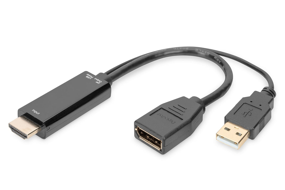 DIGITUS 4K HDMI Adapter - HDMI to DisplayPort | Model AK-330101-002-S