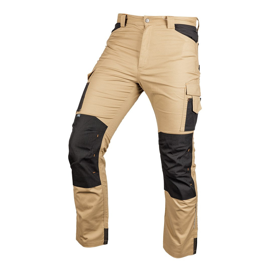 Spodnie robocze Mix&Match  Canvas  wzmocnienia z Cordury  beżowo-czarne  rozmiar XXXL