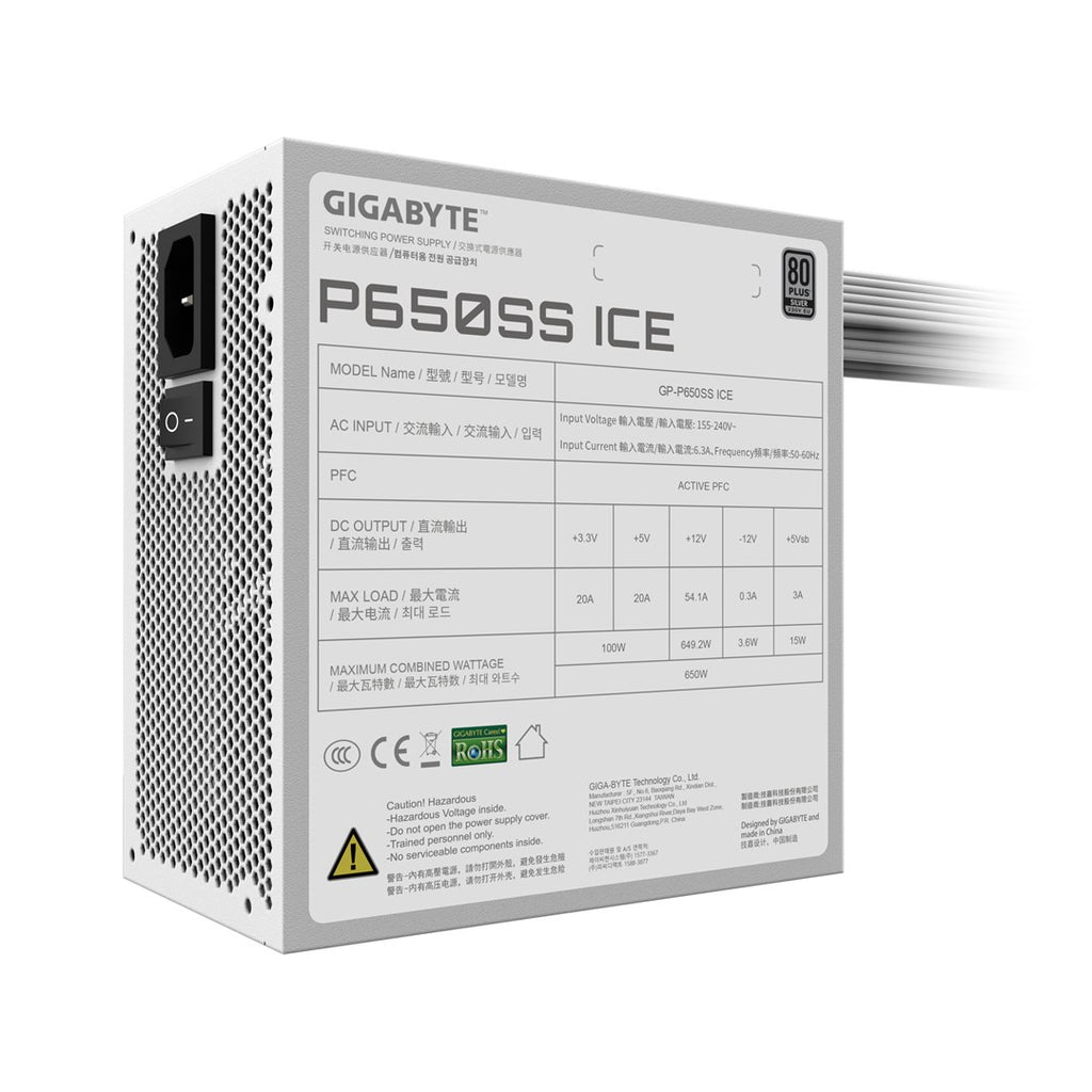 Gigabyte P650SS ICE Power Supply 650W