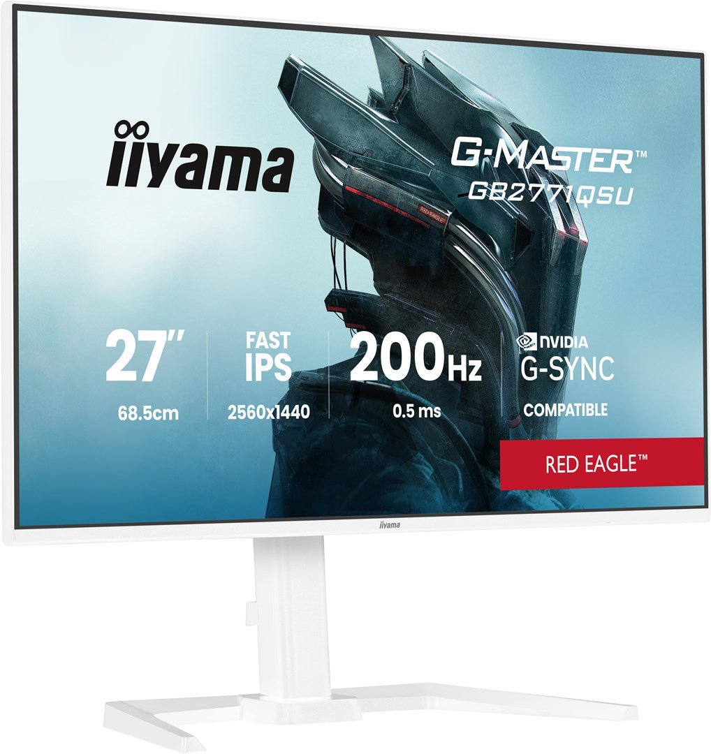 iiyama G-MASTER GB2771QSU-W1 computer monitor 68.6 cm (27 ) 2560 x 1440 pixels Wide Quad HD White
