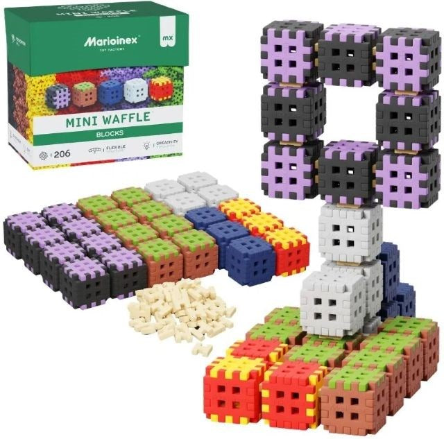 Marioinex Mini Waffle Building Blocks Set 206 Pieces 908419