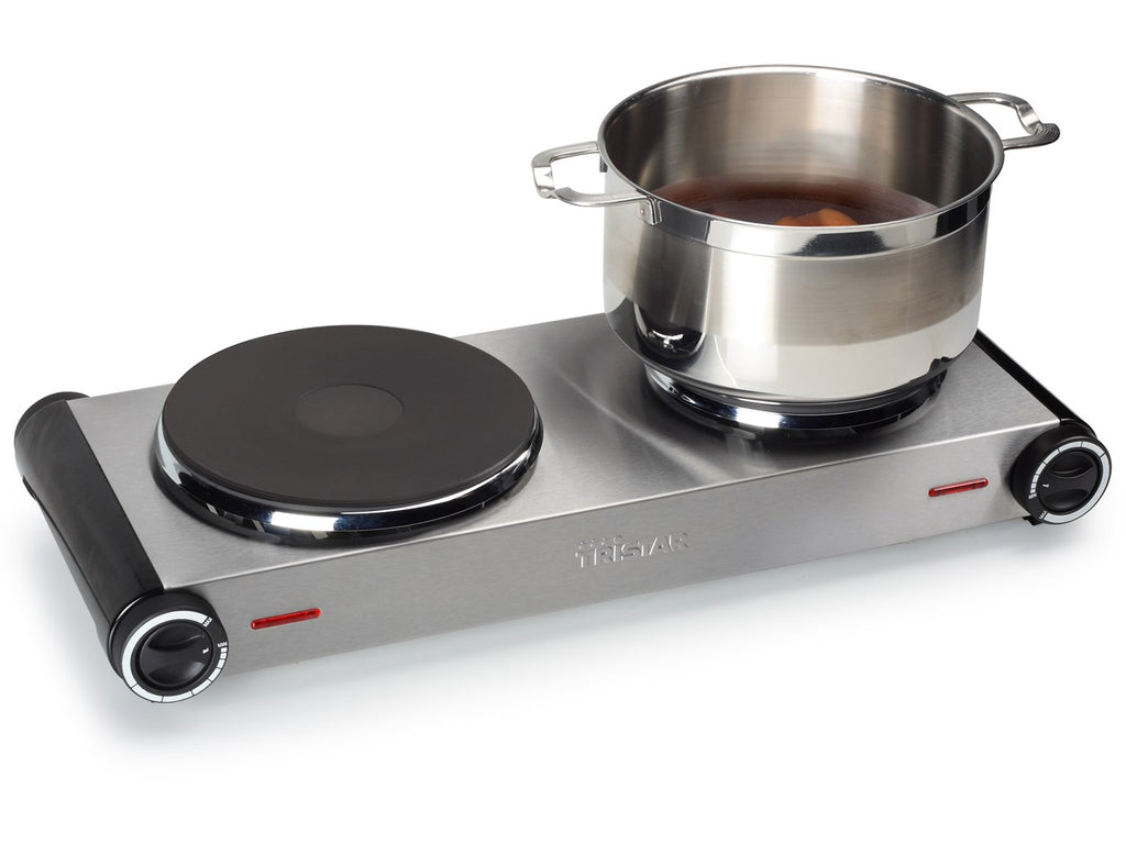 TRISTAR Double Hot Plate Cooker Stainless Steel 1500W Model KP-6248