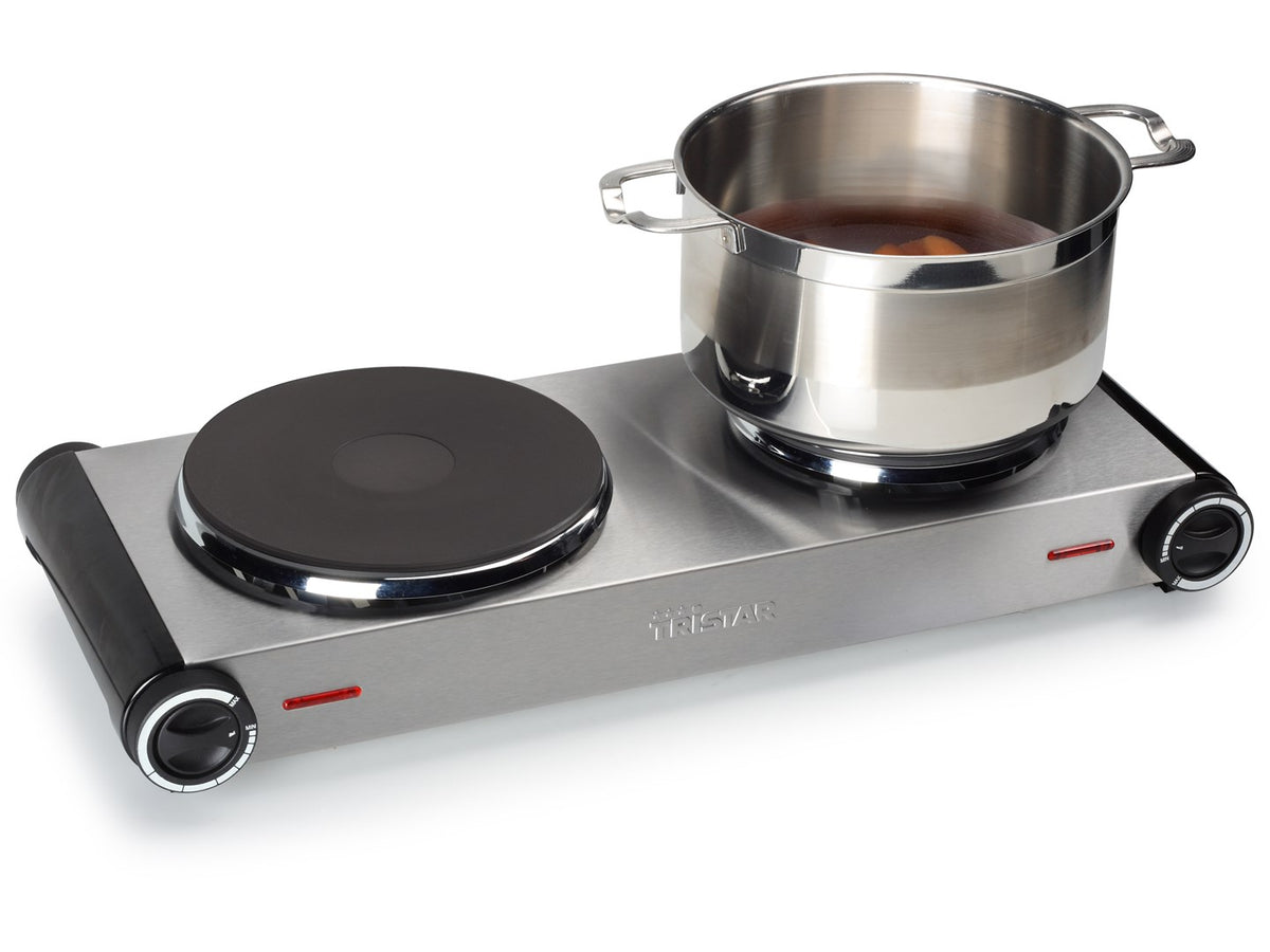 TRISTAR Double Hot Plate Cooker Stainless Steel 1500W Model KP-6248