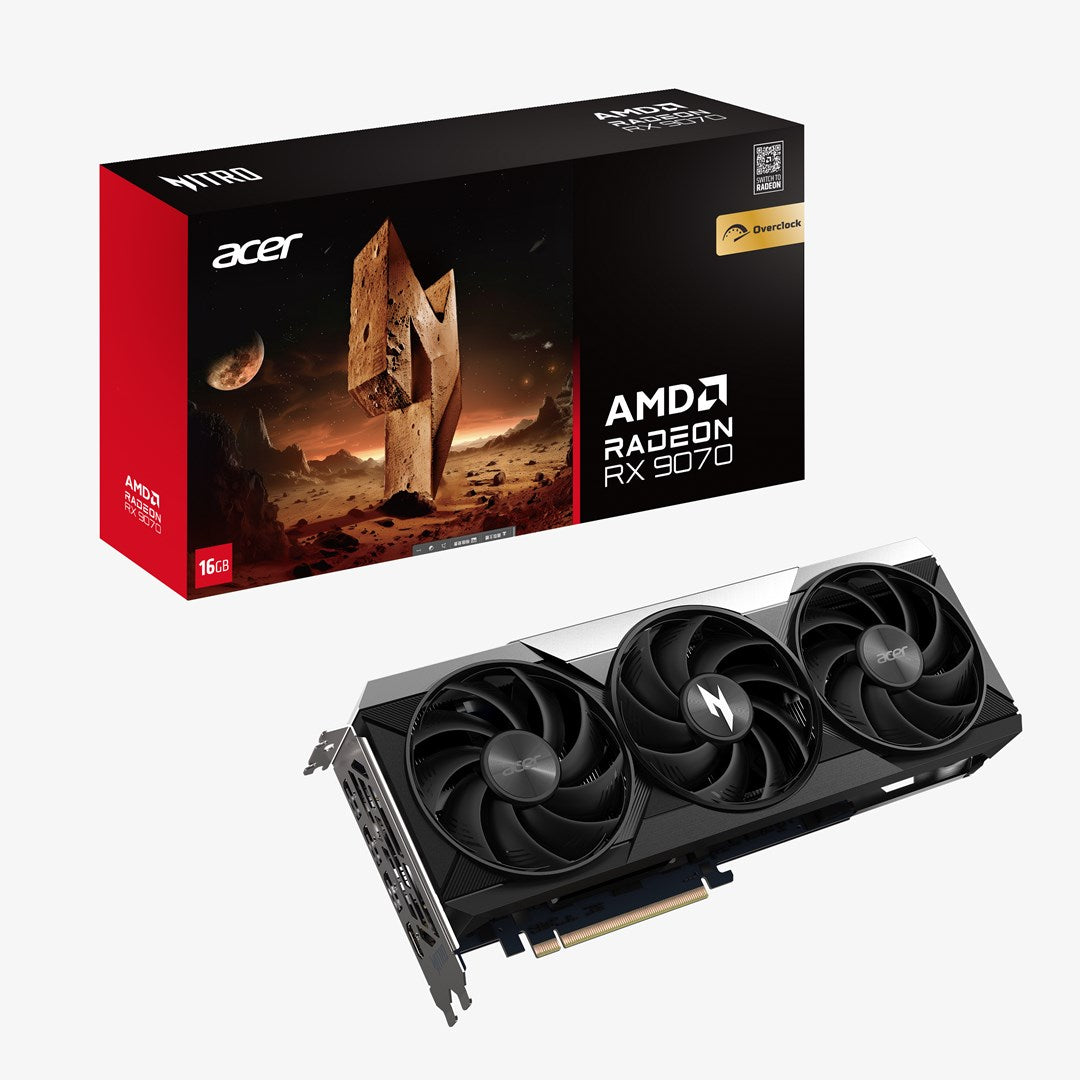 Acer Nitro Graphics Card - AMD Radeon RX 9070 16 G OC - 16GB GDDR6, 1x HDMI, 3x DP (DP.Z4EWW.P01)