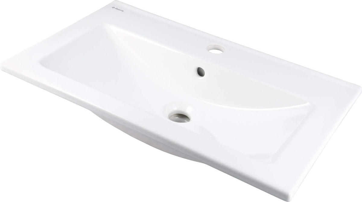 Deante Built-In Ceramic Basin with Faucet Space