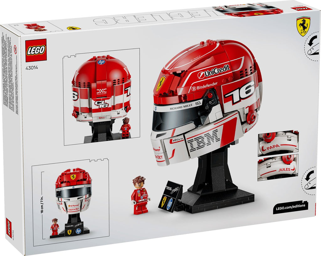 LEGO EDITIONS 43014 Scuderia Ferrari HP Charles Leclerc Helmet Building Blocks 886 Pieces Ages 14+