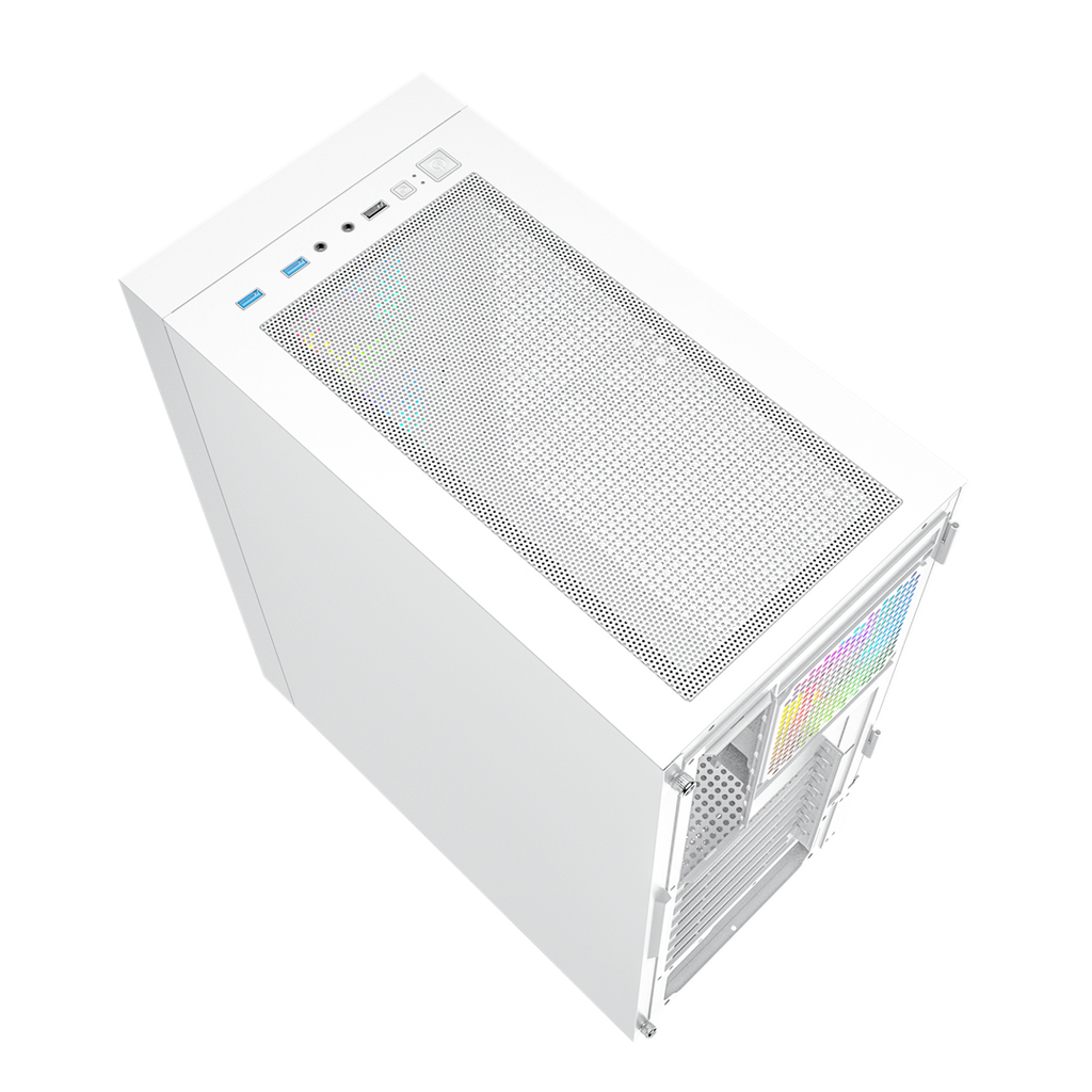 Gembird Fornax 4000W ARGB gaming ATX computer case  Midi Tower  backlight  White