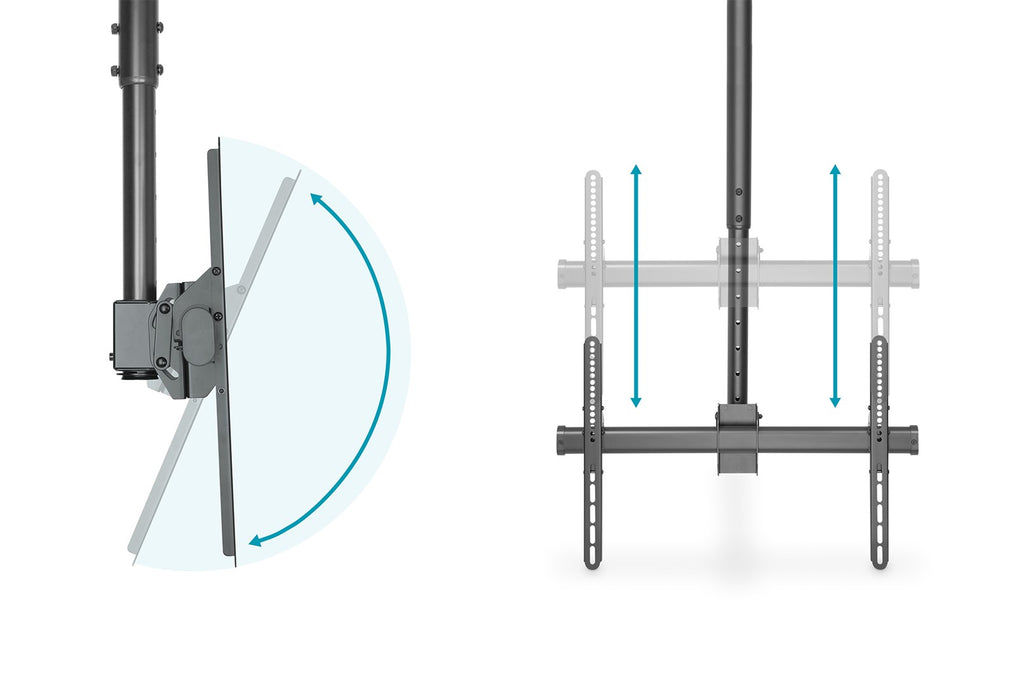 DIGITUS DA-90421 - Mounting Kit for LCD/Curved Displays - Steel - Black - 37"-70"