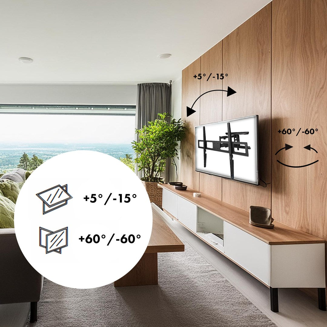 Maclean MC-423 Full Motion Wall TV Bracket 43"-100" 80 kg VESA 800x600
