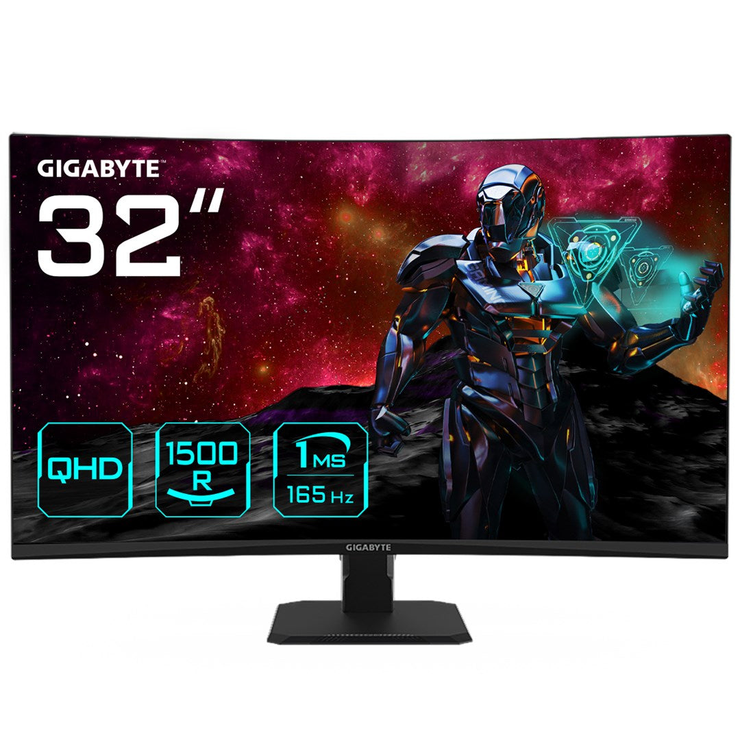 Gigabyte Monitor 31.5" Curved QHD 2560x1440 165Hz GS32QC