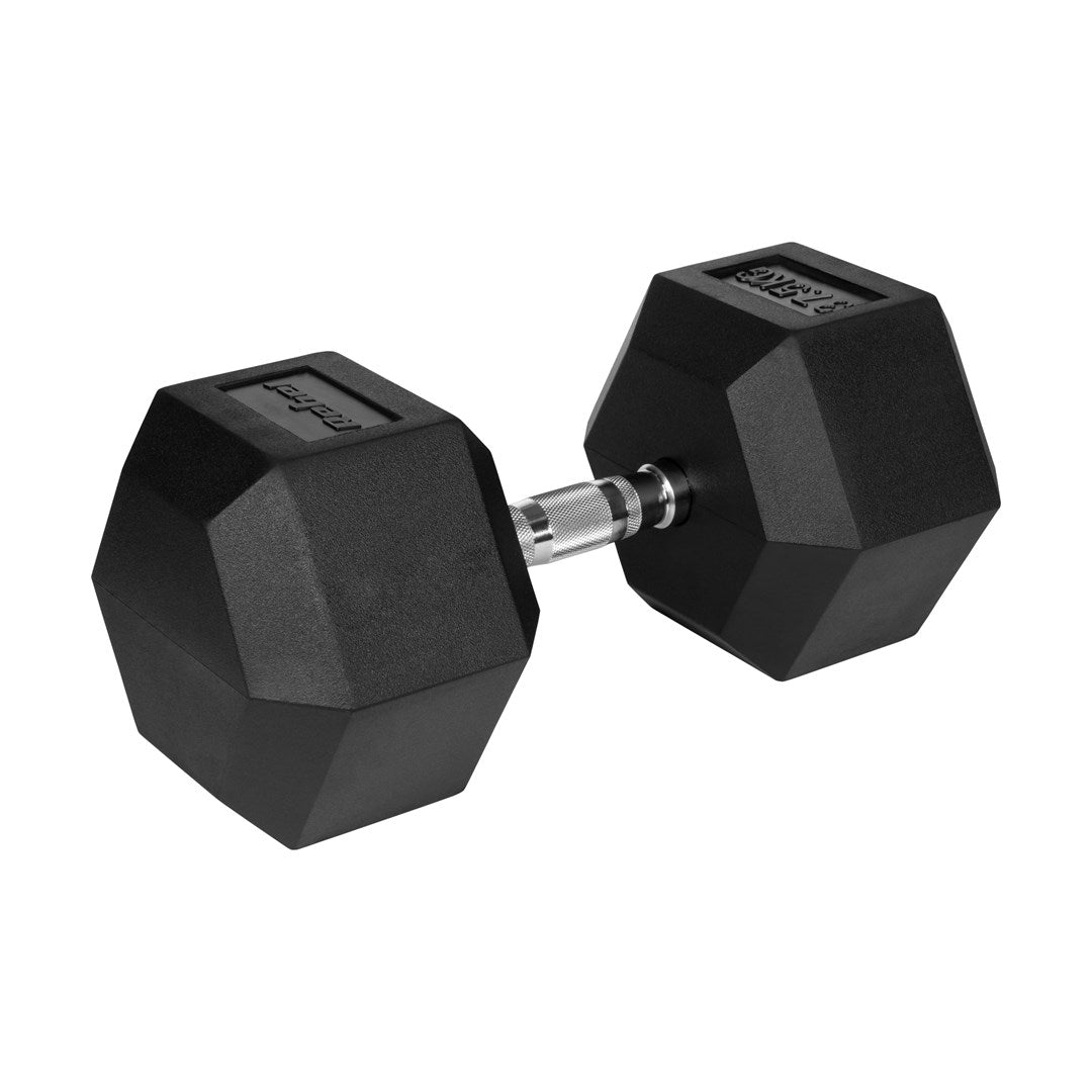 Rebel Dumbbell HEX 37.5 kg Rubberized Cast Iron RBA-2325-37.5