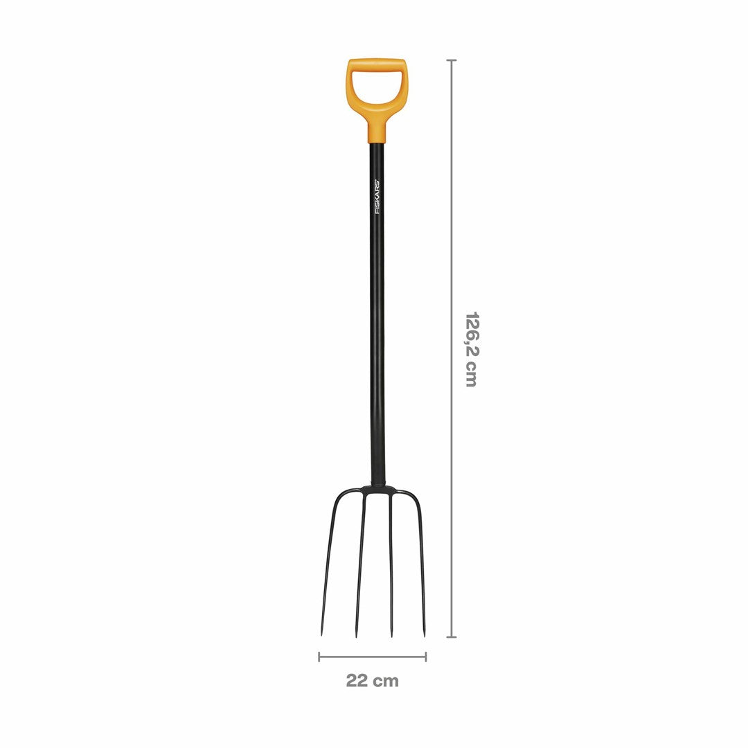 Fiskars Solid Compost Fork - 1.9 kg - 1250 mm Width - Model 1070674