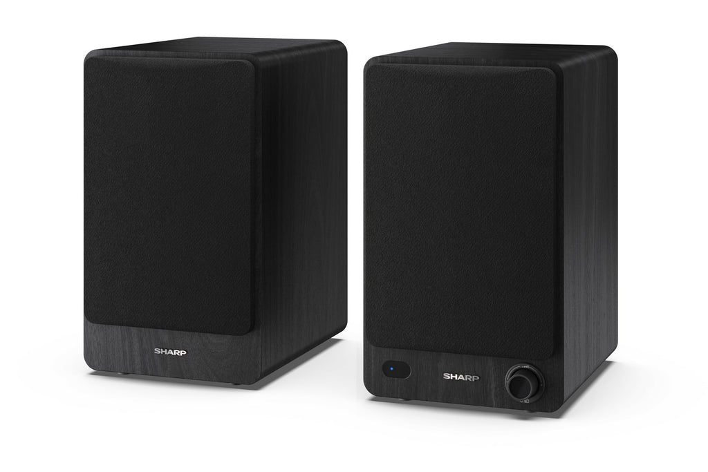 Sharp Bookshelf Speakers 2-way Black Wired & Wireless 60 W
