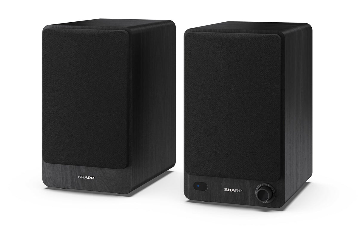 Sharp Bookshelf Speakers 2-way Black Wired & Wireless 60 W