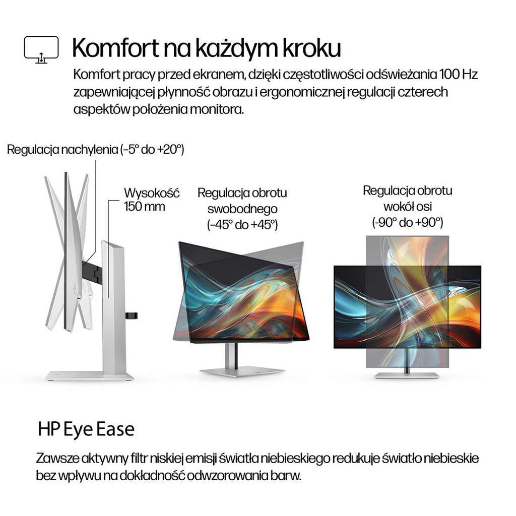 HP Series 7 Pro 23.8-inch FHD Monitor - 1920 x 1080 pixels - Black/Silver (8X530AA#ABB) 724pf