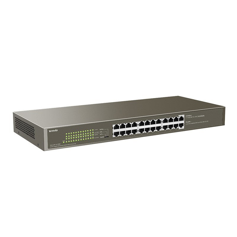 Tenda TEG1124P-24-250W Unmanaged Gigabit Ethernet Switch with PoE 24 Ports Networks