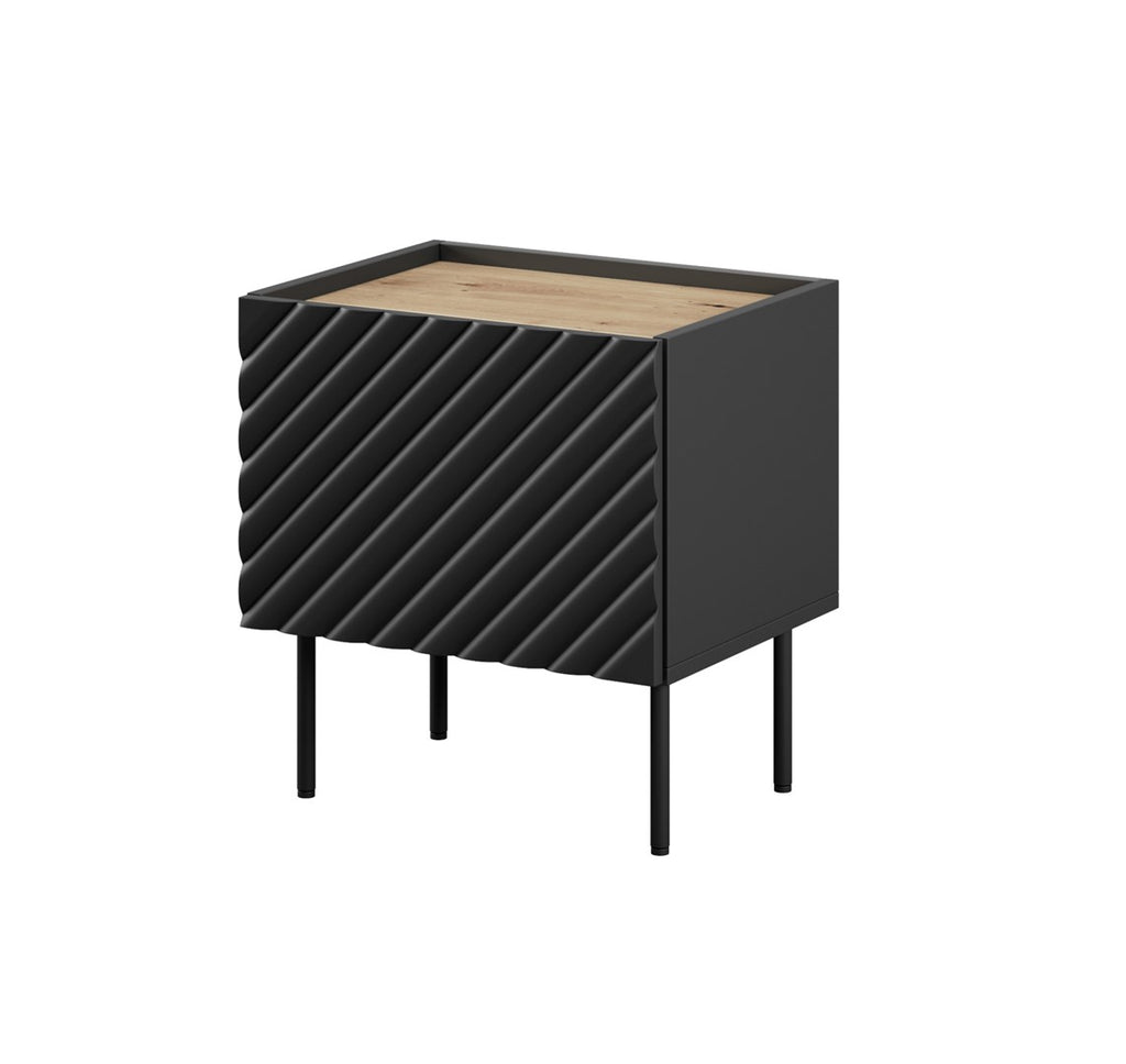 ONDA Bedside Table 2 pcs. 50x40x54 Black