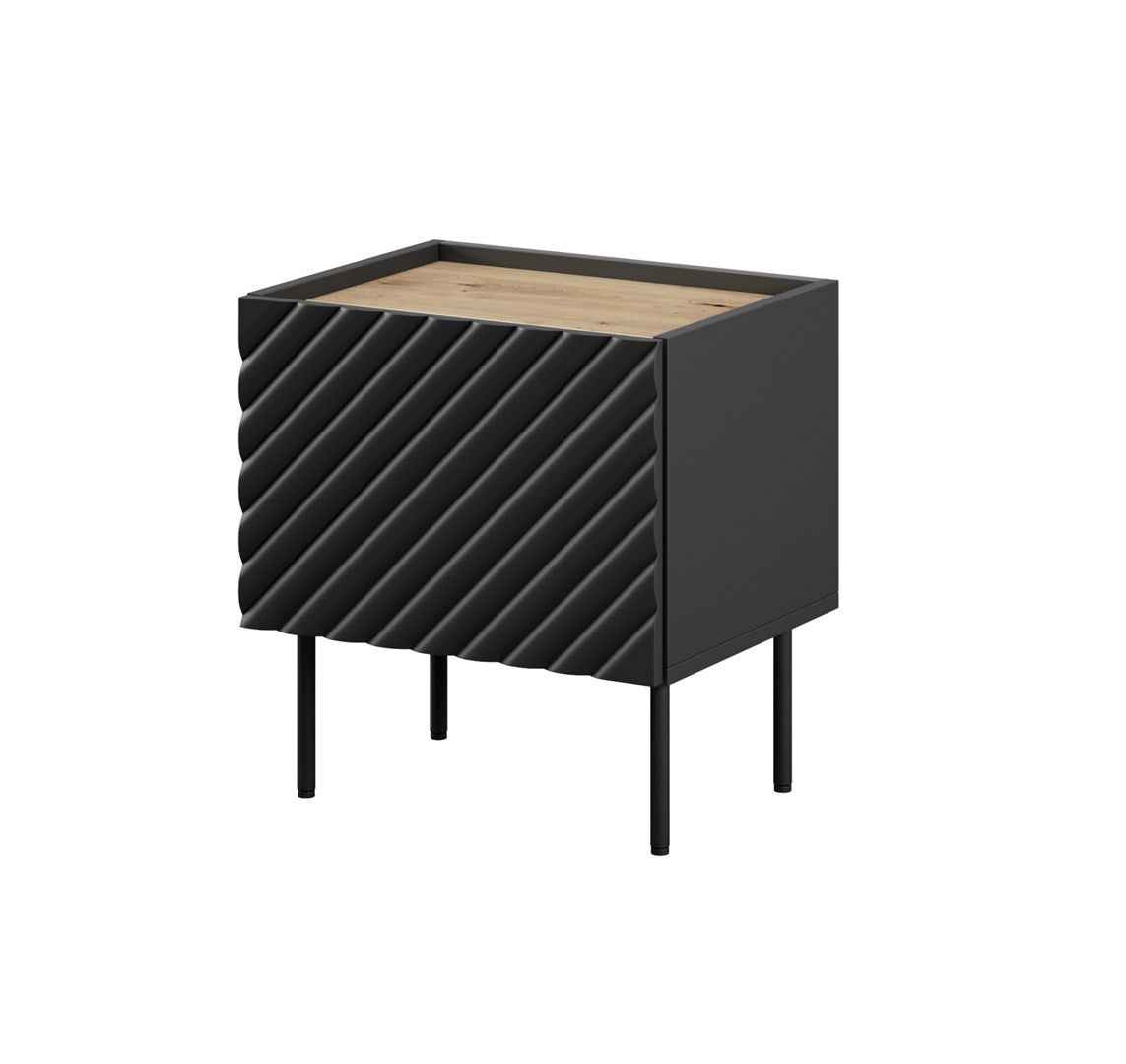 ONDA Bedside Table 2 pcs. 50x40x54 Black
