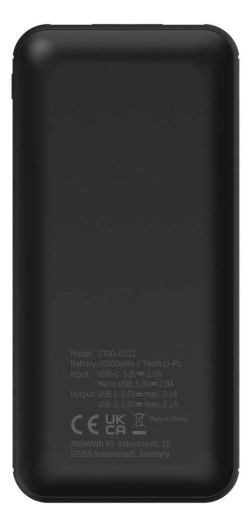 Ansmann PB212 Lithium Polymer (LiPo) 20000 mAh Black