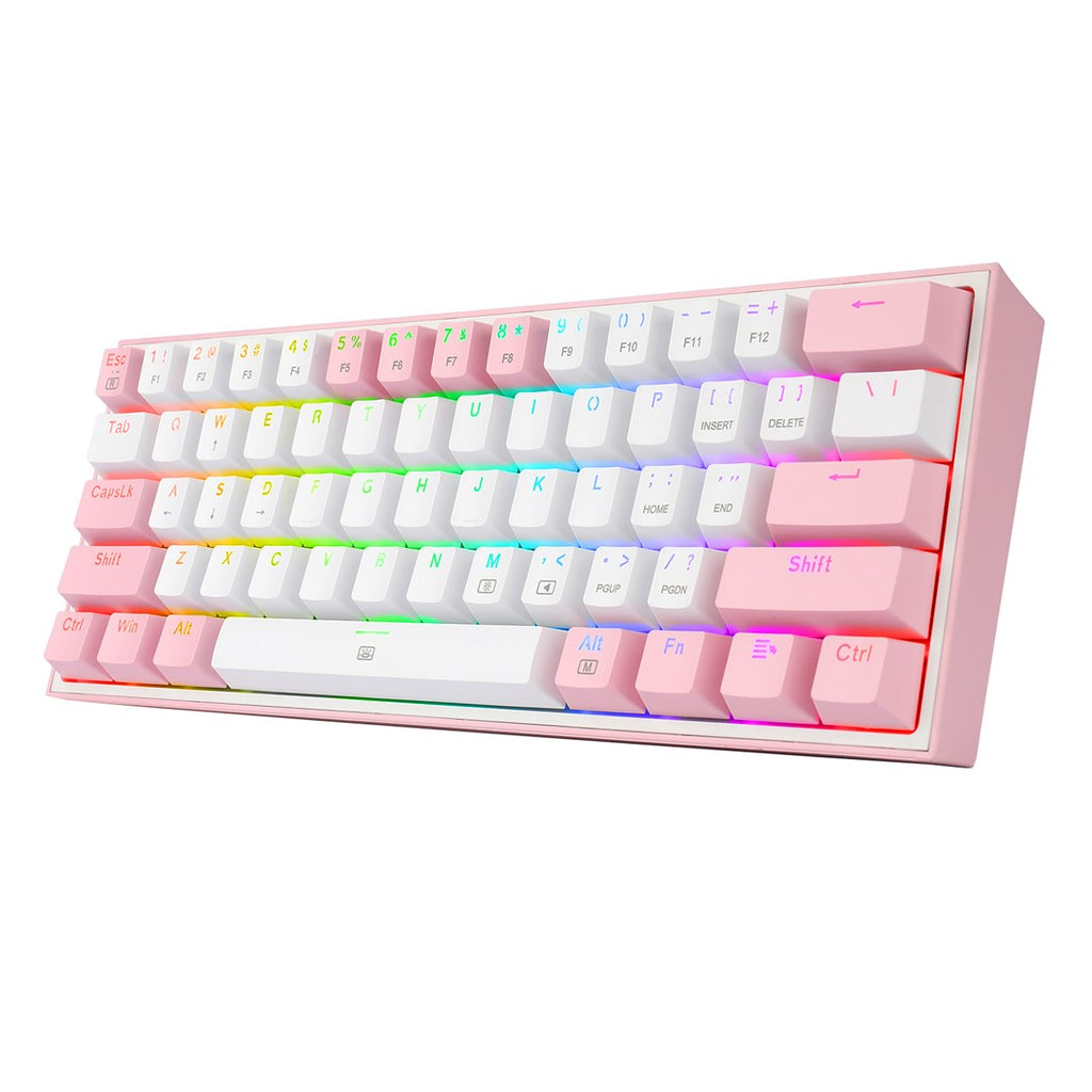 REDRAGON K617-RGB Fizz RGB White/Pink keyboard USB Pink  White