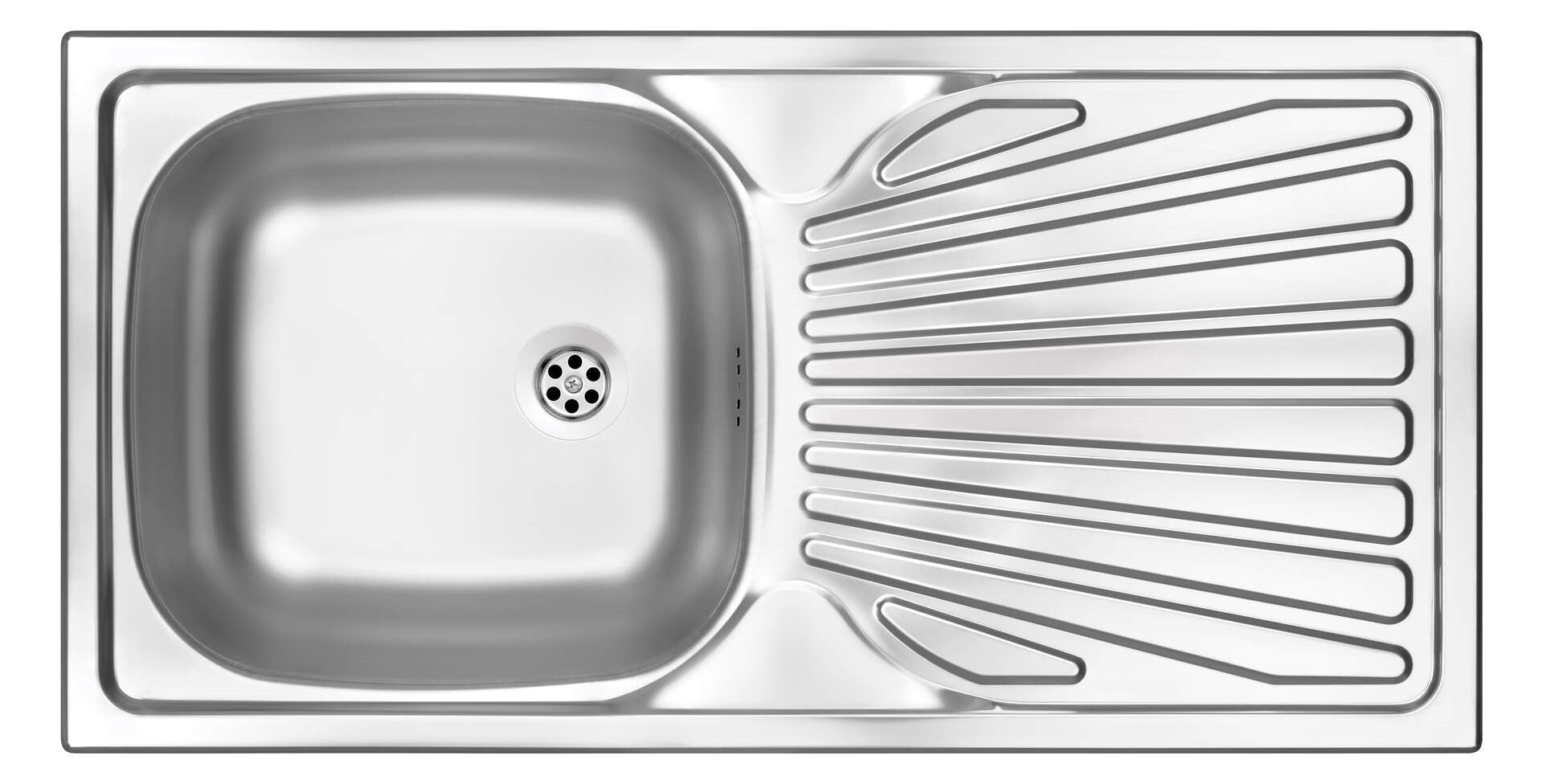 1-bowl steel sink with drainer
