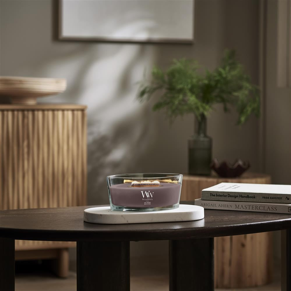 WoodWick Iris Woods Scented Candle Ellipse Wood Brown 1 pc | Model: 2674406E