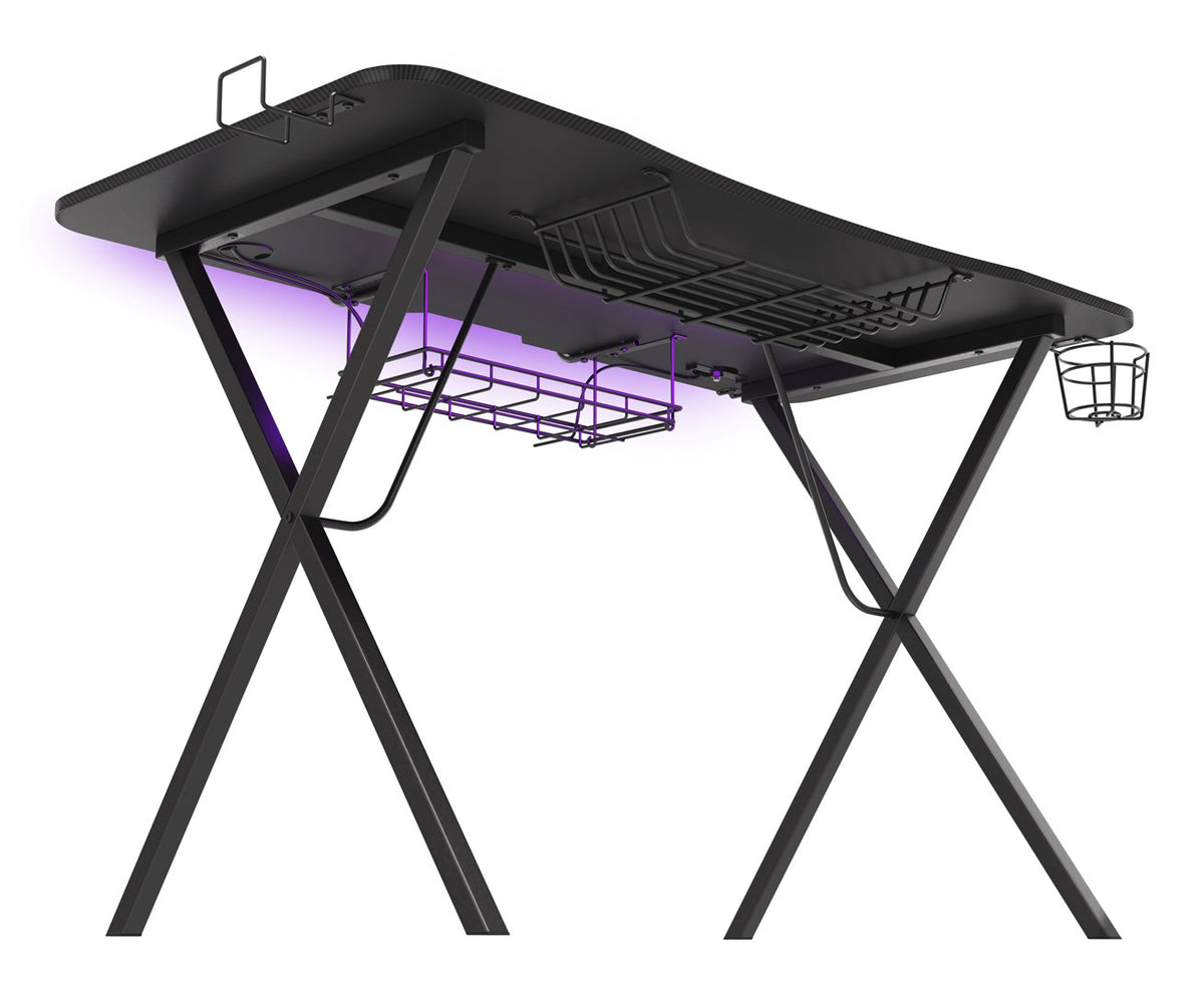 GENESIS Holm 300 RGB Gaming Desk Black with RGB Backlighting