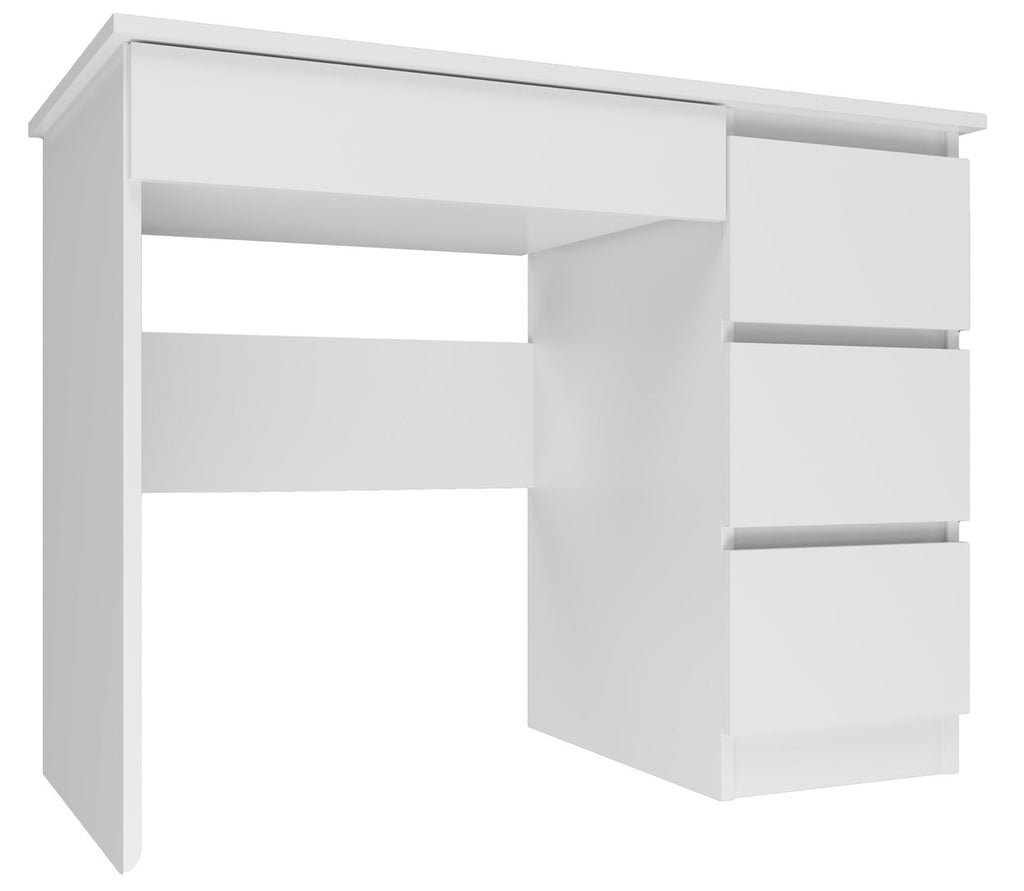 MIJAS Right-Hand Desk White with 4 Drawers