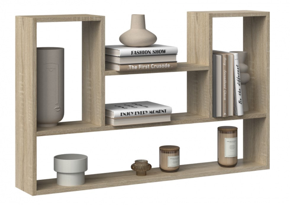 BILBAO 4P Hanging Bookcase Sonoma Oak Wall-Mounted 100x16x60 cm