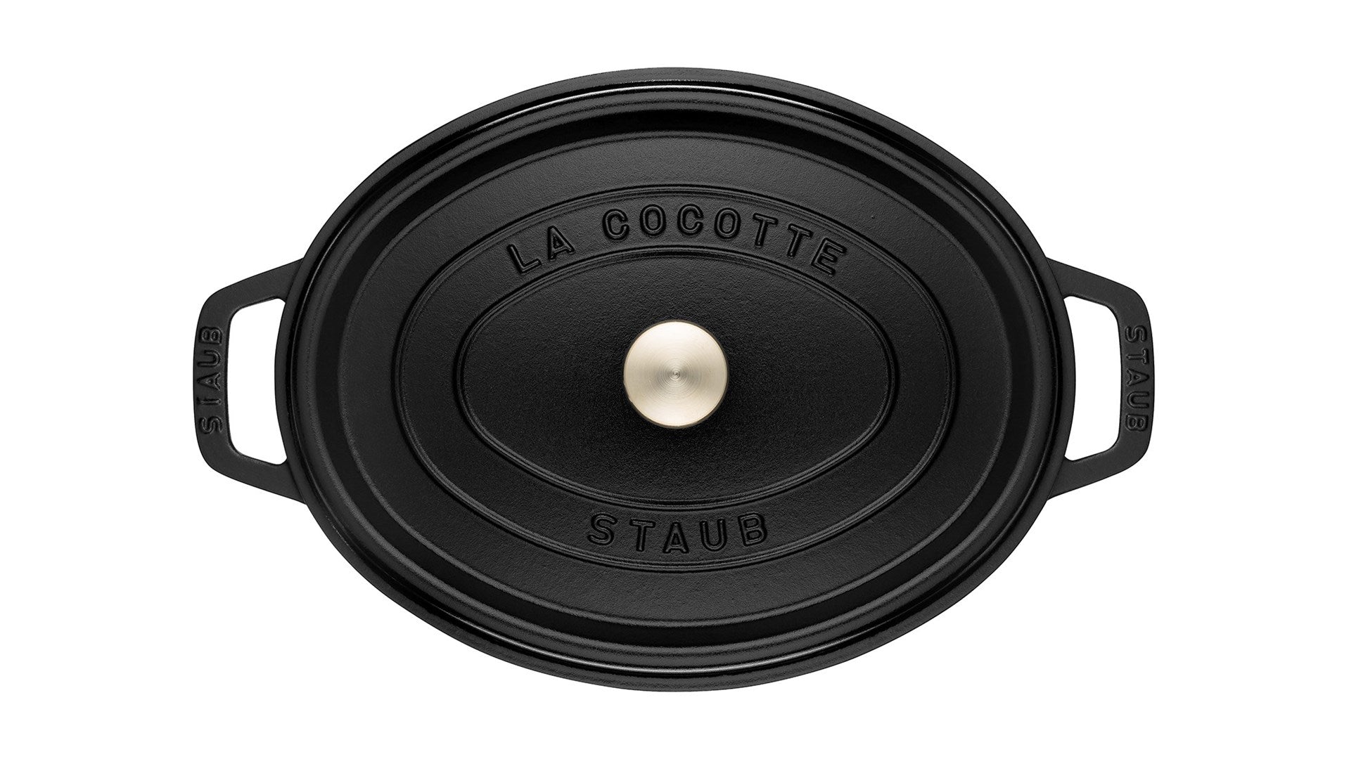 Staub Oval Cast Iron Pot 6.7L Black