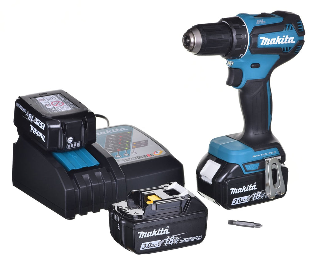 MAKITA DDF485RF3J Cordless Drill 18V with 3x 3Ah Batteries