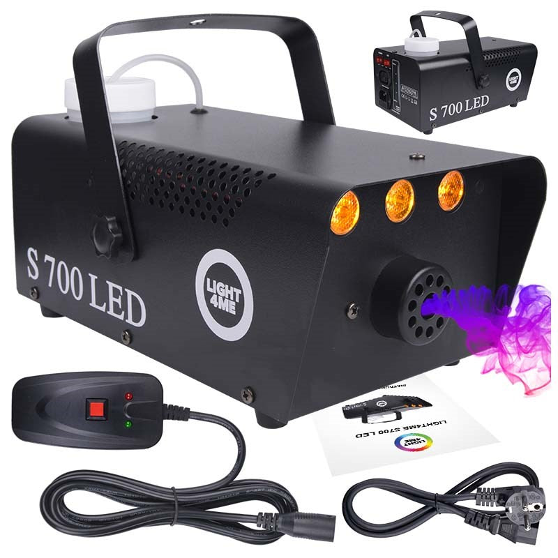 Light4Me 700W LED Smoke and Fog Machine Remote Control 2900 g 265 mm x 190 mm x 155 mm Model 5907780148623