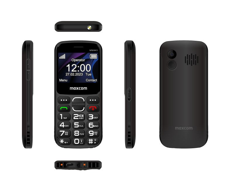 Maxcom Comfort MM443 Feature Phone 5.87 cm (2.31") Black 110 g MM443