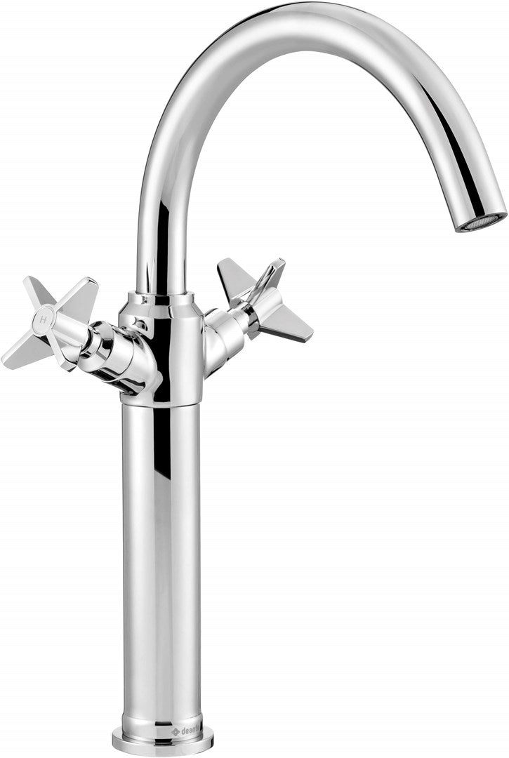 Deante High Basin Mixer Chrome Two-Lever Temisto BQT 025D