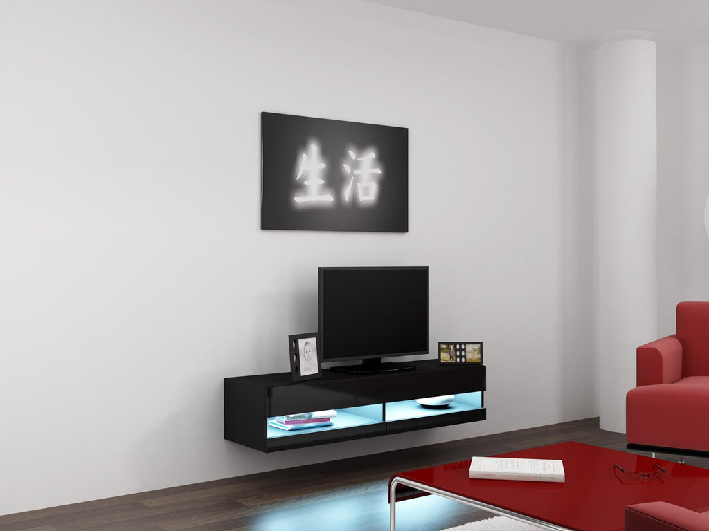 Cama VIGO NEW TV Stand 30/140/40 Black/Black Gloss