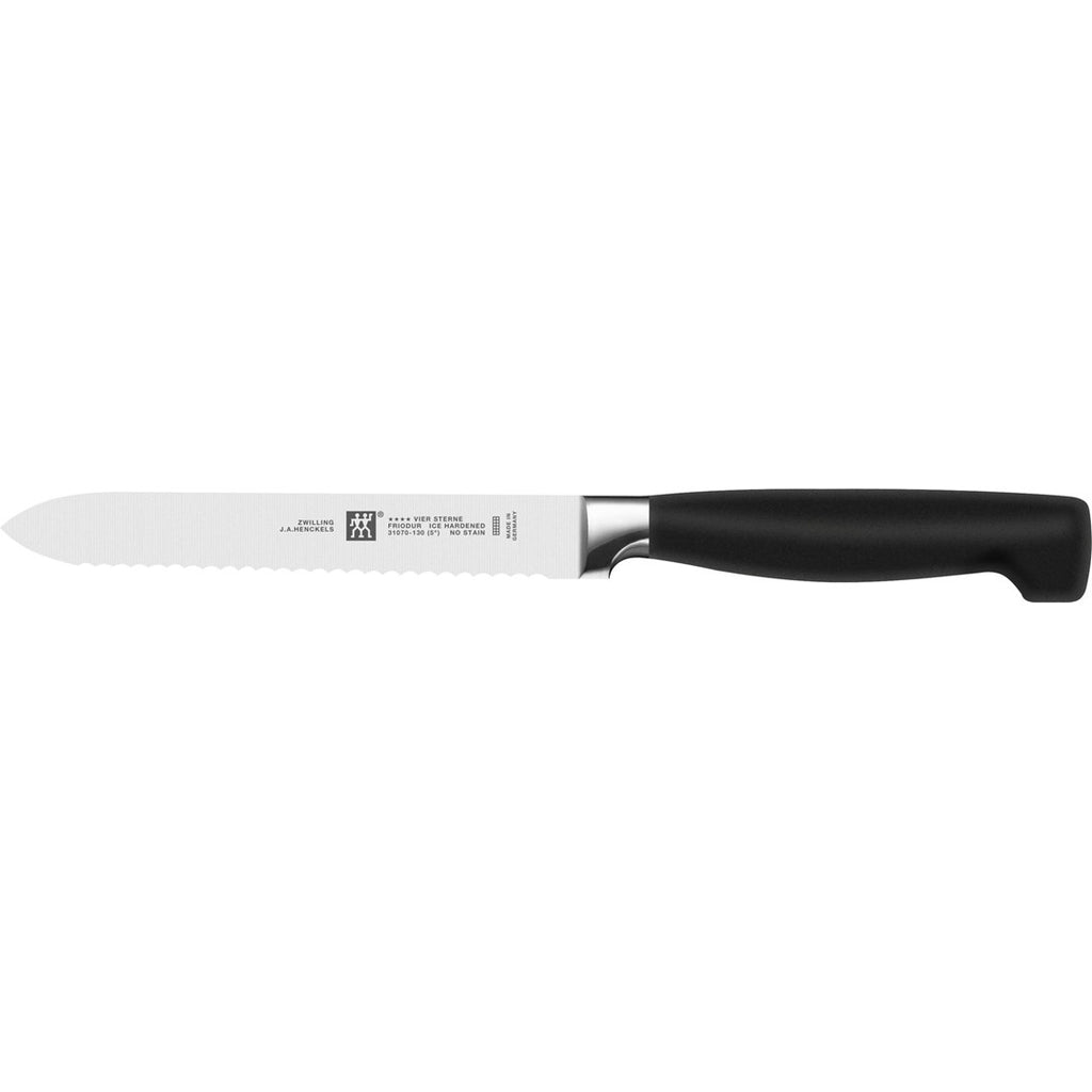 ZWILLING 31070-131-0 Serrated Utility Knife, Stainless Steel, 5-Inch