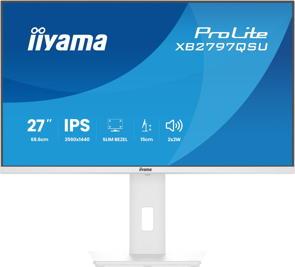 IIYAMA ProLite XB2797QSU-W1 27" Quad HD Monitor 2560x1440 75Hz IPS White