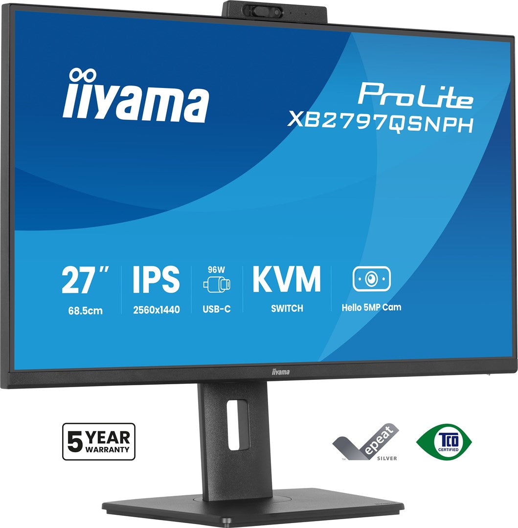 iiyama ProLite XB2797QSNPH-B1 Computer Monitor 27" 2560 x 1440 Quad HD Black