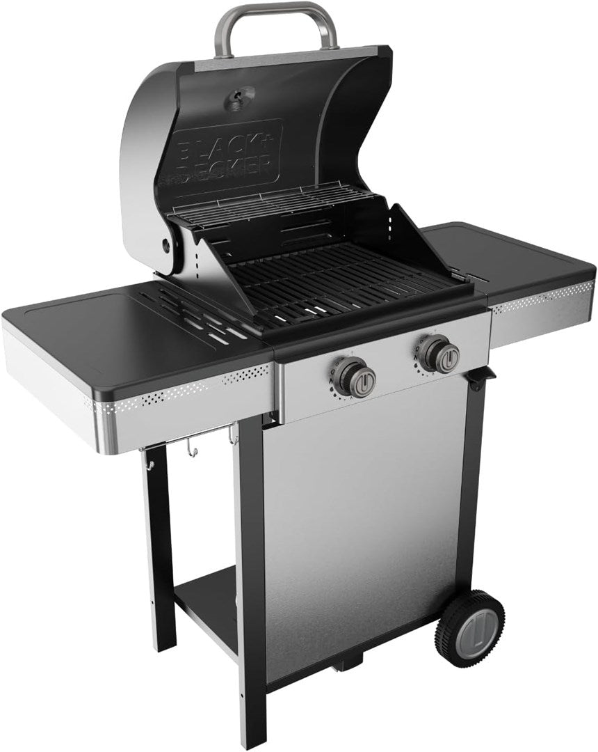 BLACK+DECKER Gas Grill ES9330110B 2 Burners with Built-in Thermometer