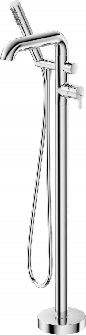 Freestanding bathtub mixer with shower set