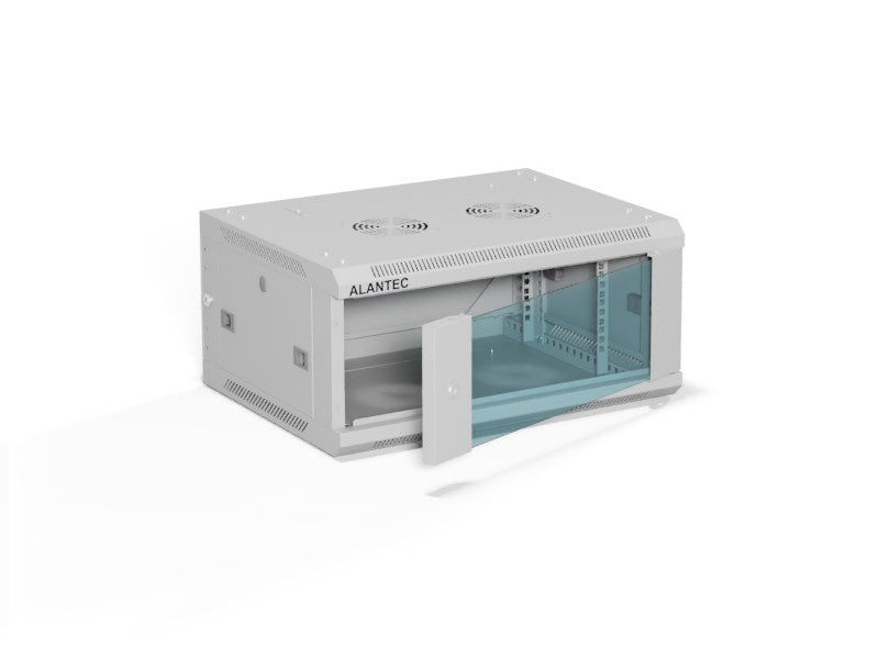 A-LAN 19" 4U Wall-Mounted Cabinet Grey Dimensions: 600x450 mm Lockable