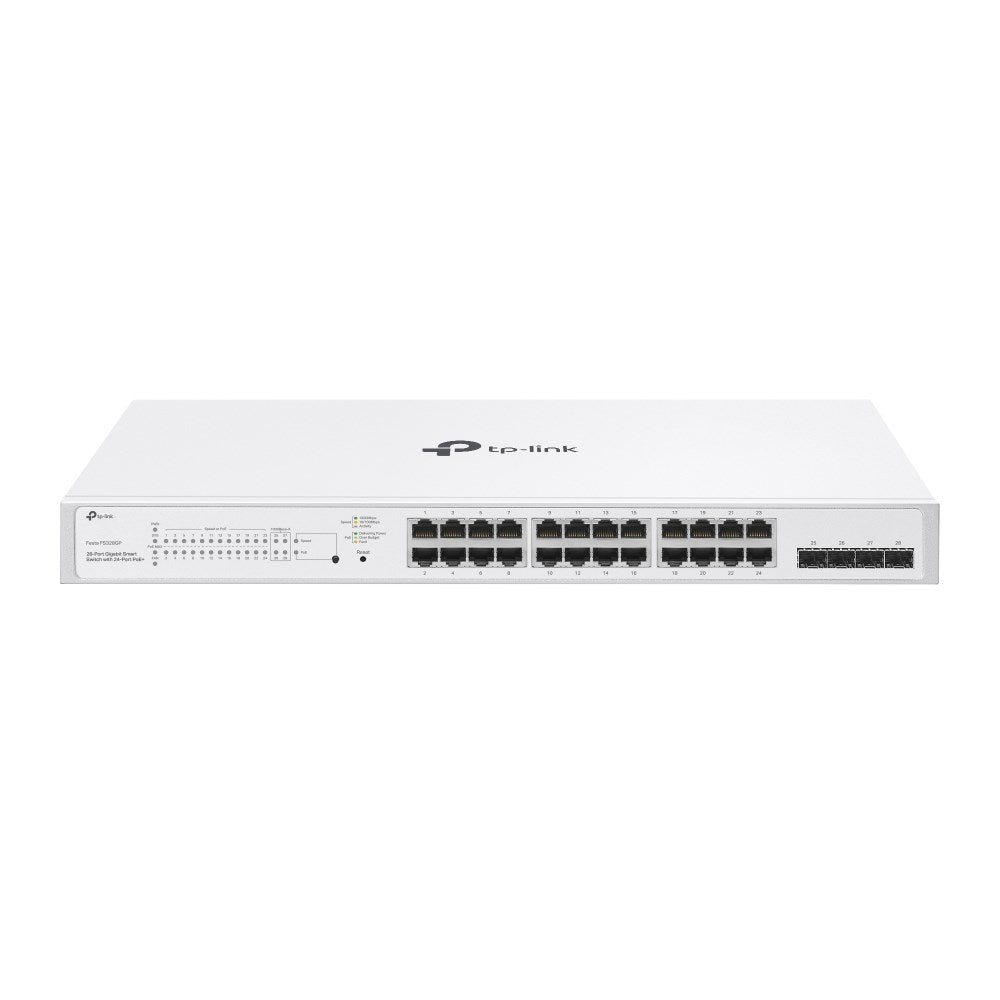 TP-Link Festa FS328GP V1 - Smart Switch, 24 x 10/100/1000 (PoE+) + 4 x Gigabit SFP