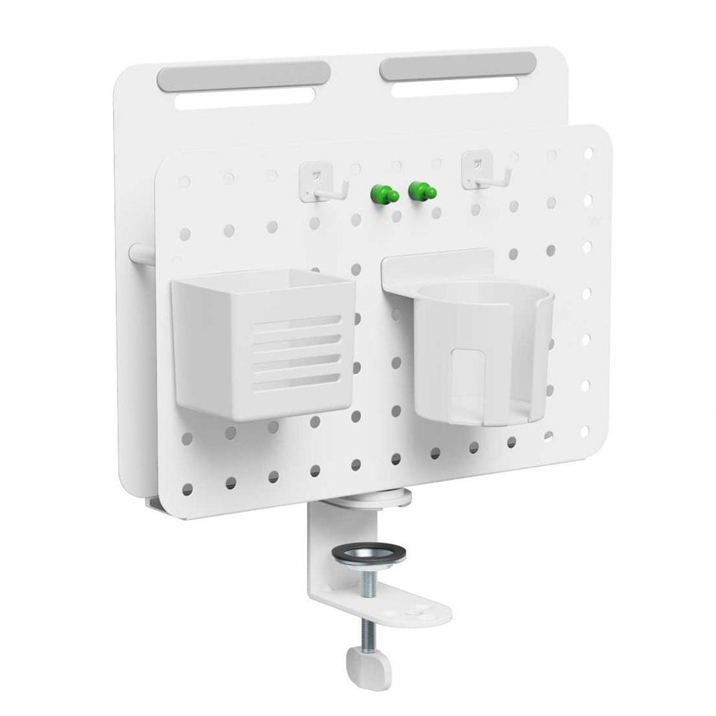 Activejet APB-006W Desk Organizer, Rotating Perforated Board, Grey and White | Model: APB-006W