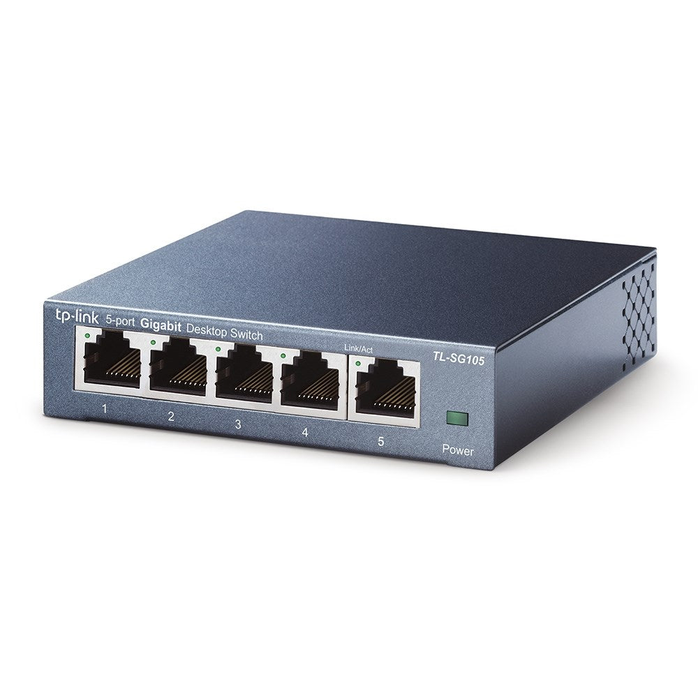 TP-Link 5-Port 10/100/1000Mbps Desktop Network Switch Black | Model: TL-SG105