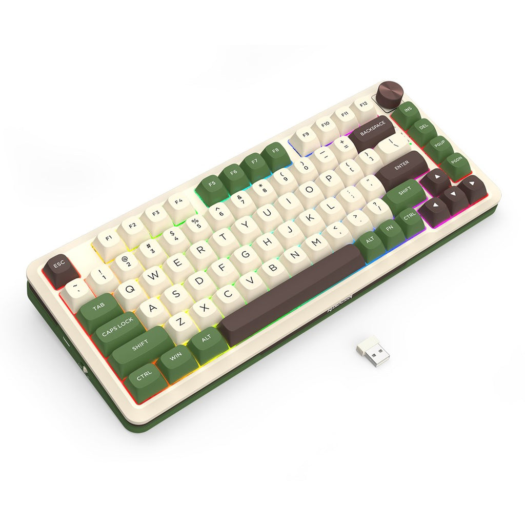 REDRAGON K681CGC-RGB-PRO Cyrus keyboard USB + RF Wireless + Bluetooth White  Green