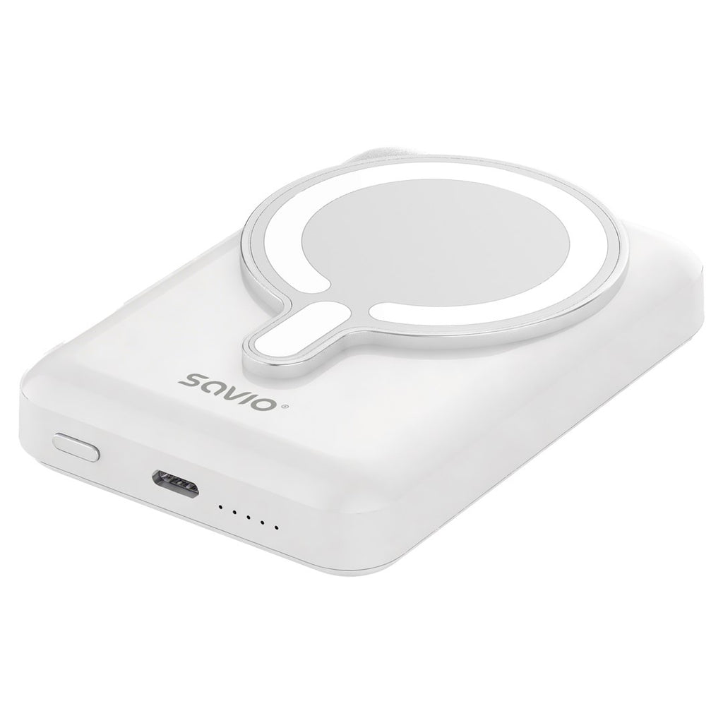 SAVIO Wireless Power Bank 10000mAh with LED Indicators - BA-13